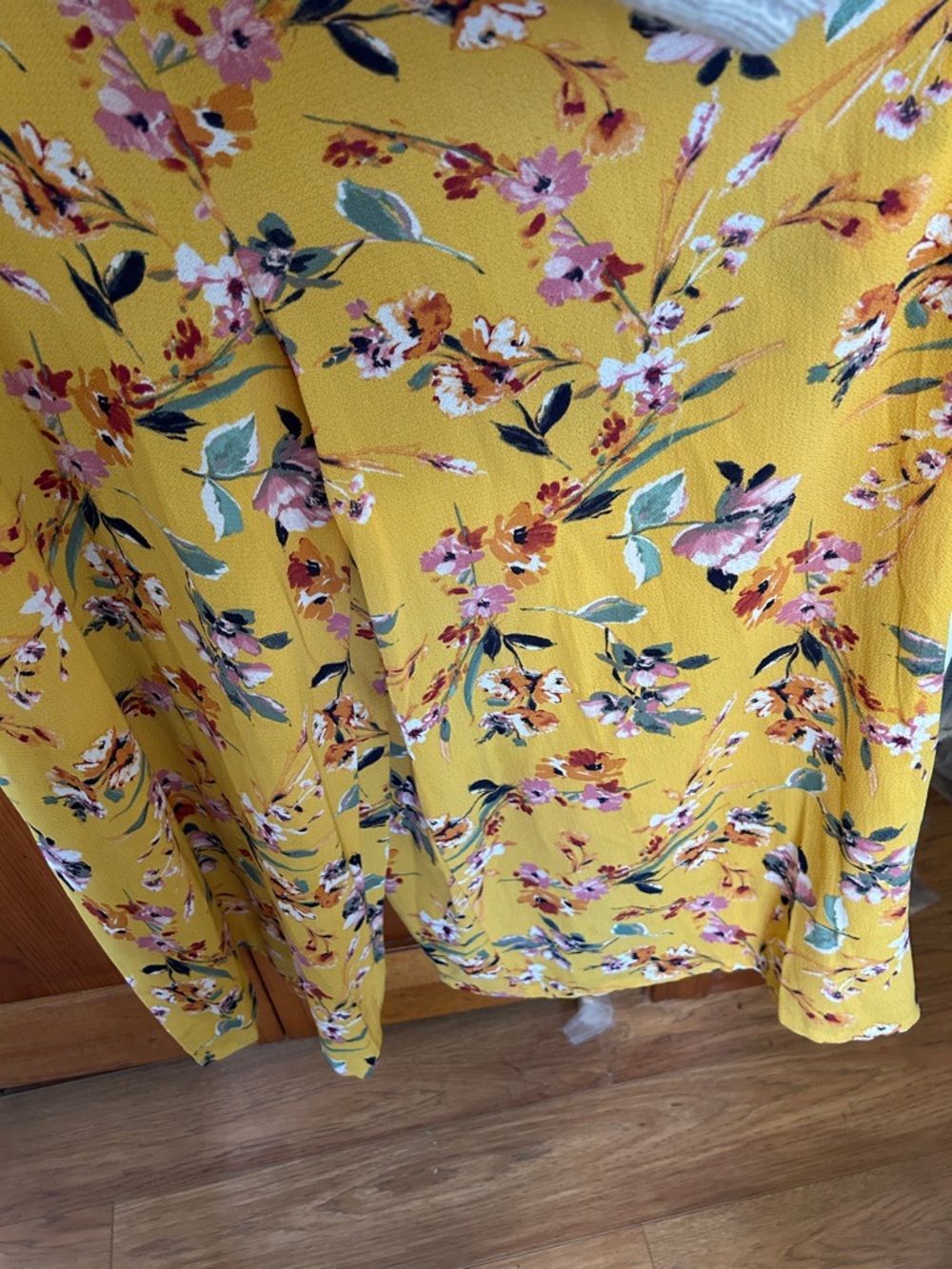Alyx Yellow Floral V-Neck Sleeveless Wide Leg Jumpsuit XL New - Picture 3 of 12